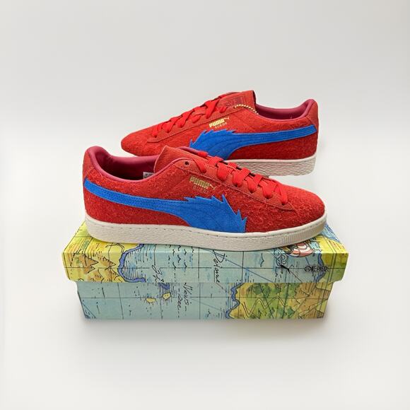 Puma x One Piece ‘Buggy’ Suede Red Blue (396520-01) | Men\'s Size 13 US - New main image 6
